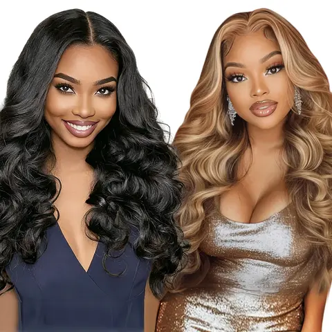[Blend] Limited Offer: Buy 1 on Sale, Buy 2 Save More 13x6 Lace Front Wigs | Transparent Lace, 180% Density, Human Hair Blend #SummerVibes