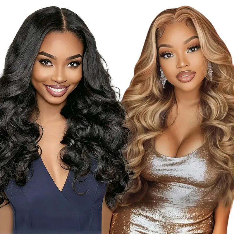 [Blend] Limited Offer: Buy 1 on Sale, Buy 2 Save More 13x6 Lace Front Wigs | Transparent Lace, 180% Density, Human Hair Blend #SummerVibes