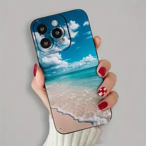 Phone case: [Stylish Beach Phone Case] Classic Black Series Shock- Phone Case - Anti-Fouling, Full Lens Coverage, Suitable for a variety of iPhone models, from Iphone 17 series to Iphone 11 series, and Iphone x series