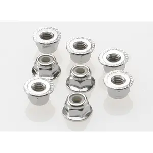 TRA 3647 Nuts, 4mm (8) Nylon Locking:VXL