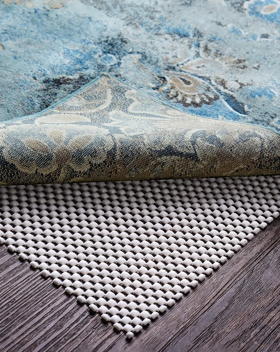 4 Ft Round Rug Pad Gripper for Hardwood Floors, Circle Non Slip Rug Pads for Area Rugs, Thick Rug Grippers for Tile Floors, Under Carpet Anti Skid Mat, Keep Your Rugs Safe and in Place