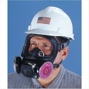 212 MAIN MSA FCPC Ultra-Twin Respirator - Polycarbonate Face Cover, 5-Strap Protective Gear with Secure Seal, Wide Lens