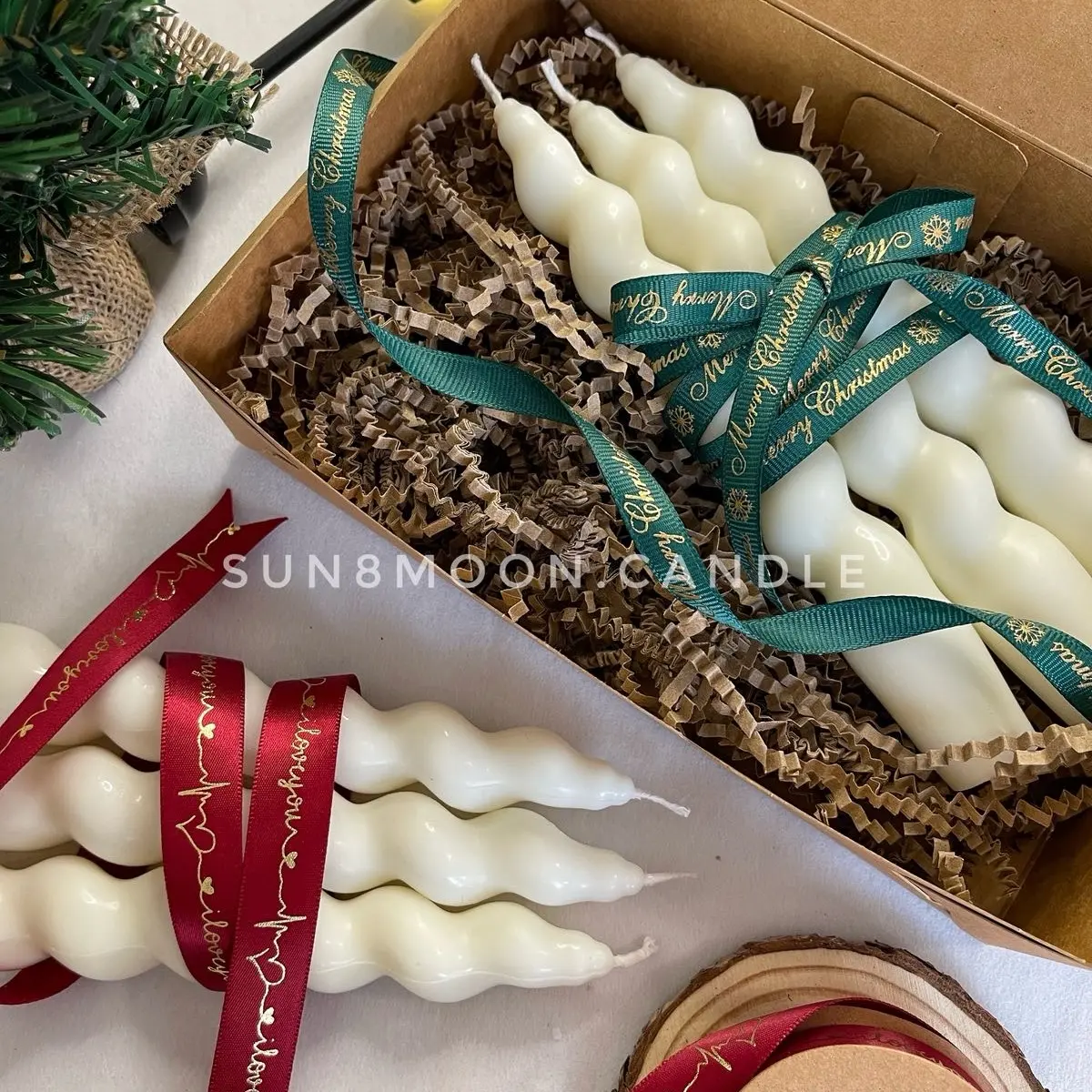 “ Twisted spiral holiday candle “ #Swirl Candle#Taper Candle #Dinner Table Candle#Pillar Candle#Spiral Twist Soy Wax Candle#Home Decor#GiftSet