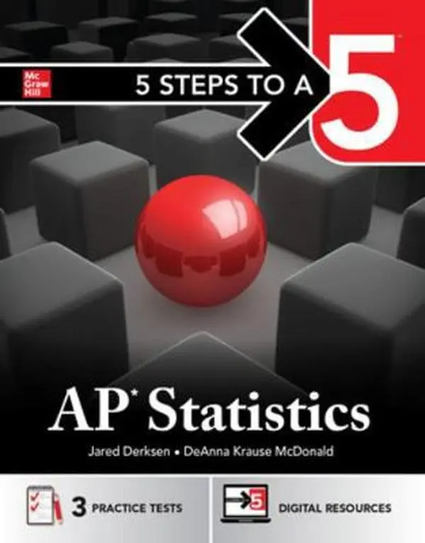 USED Book - 5 Steps to a 5: AP Statistics 2026: Practice AP Tests + AP Content Review + Digital Exams by Derksen, Jared (Paperback) - english