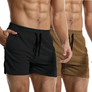 2-Pack Men's Quick-Dry Mesh Athletic Shorts, Drawstring Waist, Breathable Fitness Running Shorts