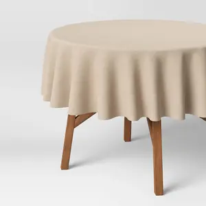 70" Solid Tablecloth Natural