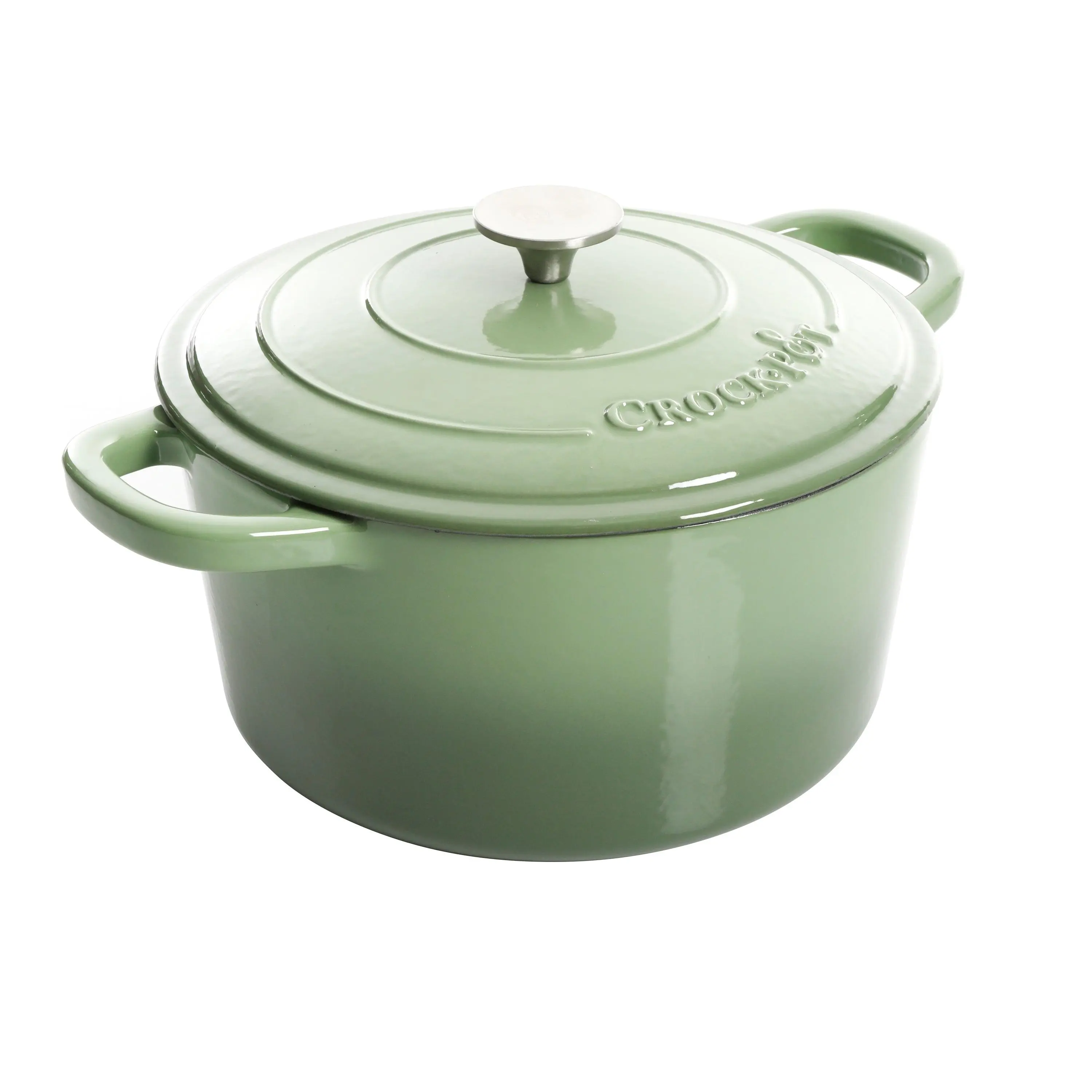 Crock Pot Artisan 7-Quart Round Enameled Cast Iron Dutch Oven