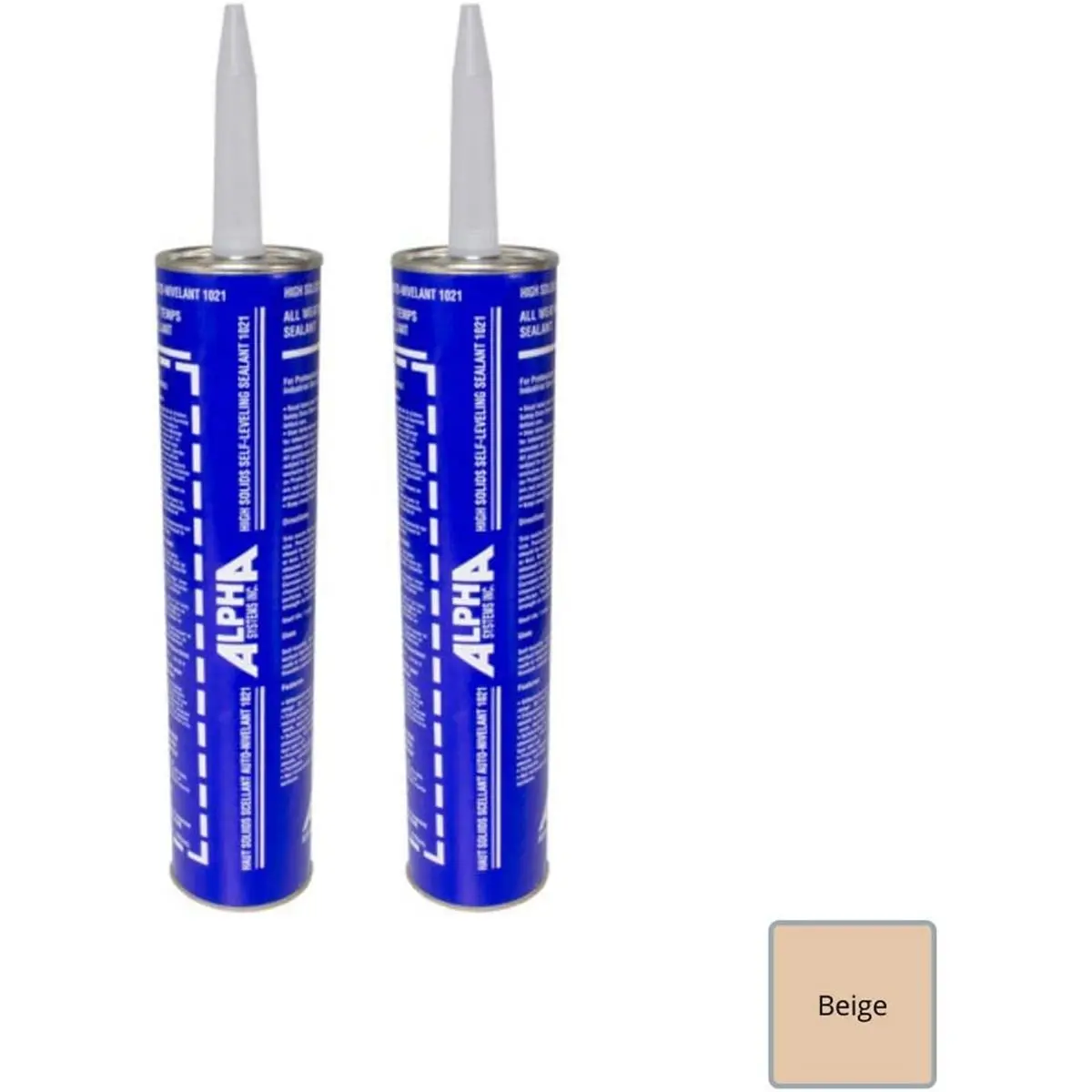 Alpha Systems 11 oz (1.208 lbs) 1-Part Self-Leveling Sealant Tube, Beige High Solids Low VOC Outdoor Water-Resistant Paintable Once Cured Sealant for Roof Sealing, Skylights, Flat Horizontal Surfaces