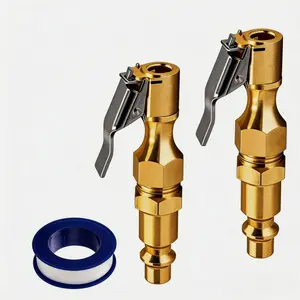 2pack Air Chuck , Heavy Duty Closed Flow Tire Chuck with 1/4" FNPT for Tire Inflator Gauge Compressor Accessories