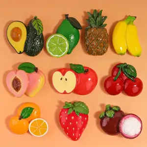 Creative DIY Handmade accessories simulation resin fruit refrigerator magnets keychain pendants phone case accessory materials