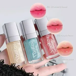 Moisturizing Lip Balm 3 Counts ,pH Changing-color Lip Glossy Hydration Natural Glow Plumping Lip Oil + Lip Stain Skincare Gift for Women Girls Moisturized Lipstick