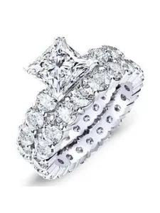 Angela - Princess Moissanite Bridal Set
