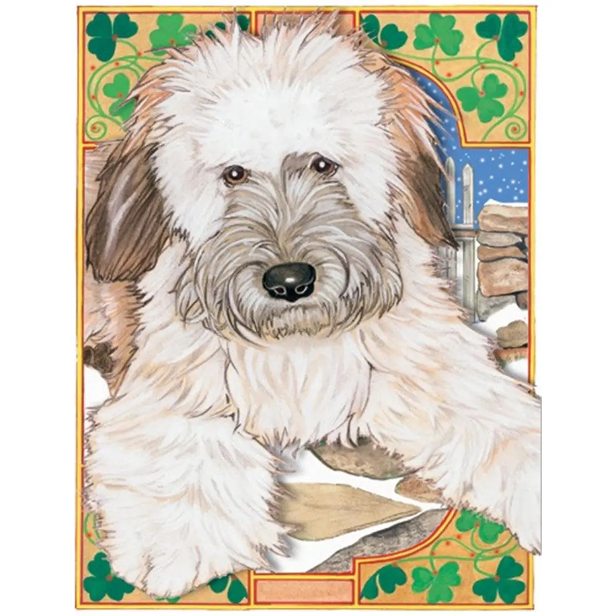 Pipsqueak Productions Wheaten Terrier Holiday Boxed Card Set - Stylish, Innovative Design Office Stationery, Great New Year Gift Idea