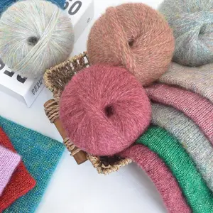 Colorful Wool Yarn, Hand Knitting Yarn, DIY Knitting Supplies for Scarf, Hat, Gloves, Socks, Blanket, Home Decor