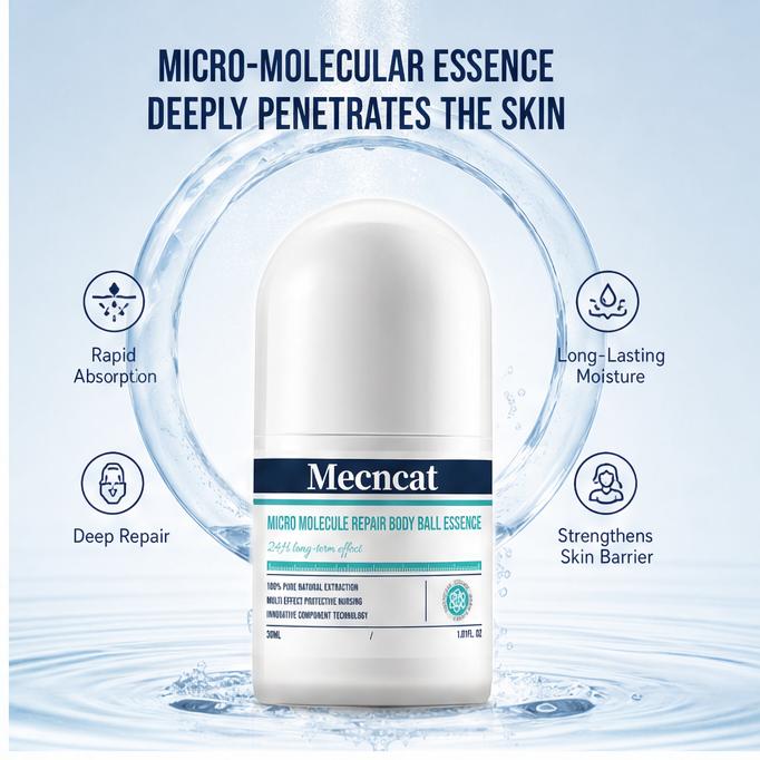 Mecncat Multi-Effect Strengthening Rollerball Micro-Molecular Serum - Botanical Extract-Infused Skincare Serum for Daily Skin Care