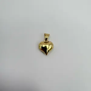 10k Gold Heart Charm, Elegant Pendant Design Jewellery, Stylish Accessory for Men's Accessories