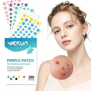 Colorful Star Hydrocolloid Acne Patch Breathable Isolation Cover Up for Pimple and Scar Travel Portable Size Vanity Bedroom Storage Christmas Gift for Women Small Gift Travel Essential Star Pimple Patches