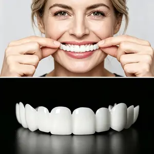 [3Pack]New Generation Soft Silicone Snap-on Veneers - Adjustable Comfort Fit Veneers, Ultra-Thin Natural Whitening Teeth Cover, Safe & Reusable For Portable Oral Care Kit dentist gifts
