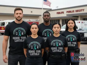 PTSD Awareness "Check Your Levels" T-shirt