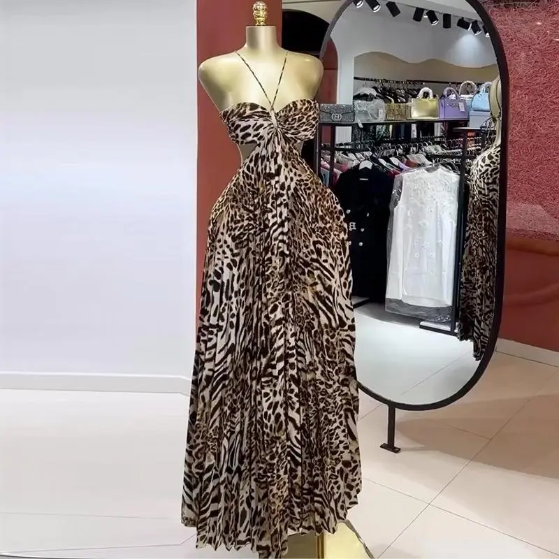 women's clothing spring new sweet and fresh suspender tube top strap pleated super pendulum dress
