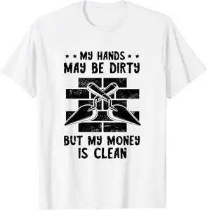 Bricklayer Dirty Hands Brick Mason Masonry Construction T-Shirt - Elizabethmc Shop 71B0C7PYFXSM