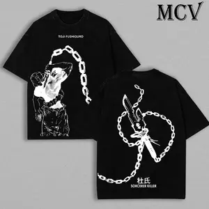 Toji Fushiguro Vintage Tee Washed Jujutsu Kaisen T-Shirt for Manga Fans