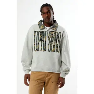 UPRISERS Men's Camo Rugby Half Zip Sweatshirt