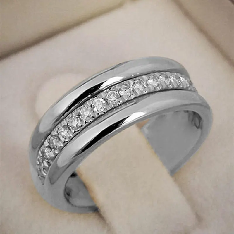 Women's Elegant Rhinestone Decorated Ring, Exquisite Trendy Ring, Fashionable Jewelry for Women, Wedding Engagement Anniversary Party Jewelry Gifts, Bridal Rings, Beautiful Rings
