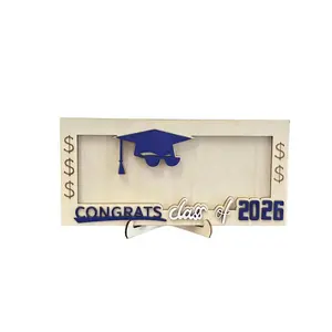 Summervibes Graduation 2026  Holder Unique-Wooden  Gift Box for Class of 2026 Creative Graduation Present for Seniors Practical and Meaningful Keepsake
