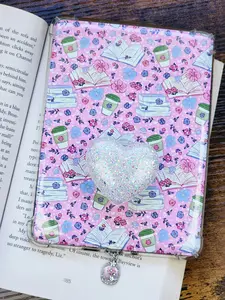 Kindle Glow Up Set (3pc) | Insert + Grip + Charm - Flowering Coffee and Books