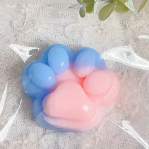 Funny Kneading Cat Paw Squeeze Silicone Handmade Cat Paw Fidget 3D Soft Cat Paw Pinch Tricky