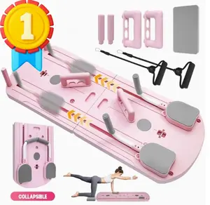 8-in-1 Foldable Core Workout Board with Resistance Bands, Multifunctional Home Gym Fitness Equipment for Full Body Strength Training, Yoga & Abdominal Exercise