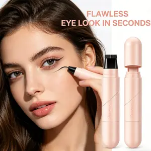 Rotating Eyeliner Stamp Pen Dual-Head Design, Fast-Drying Long-Lasting Anti-Fading, Easy Cat Eye Sharp Tail Line Makeup Tool