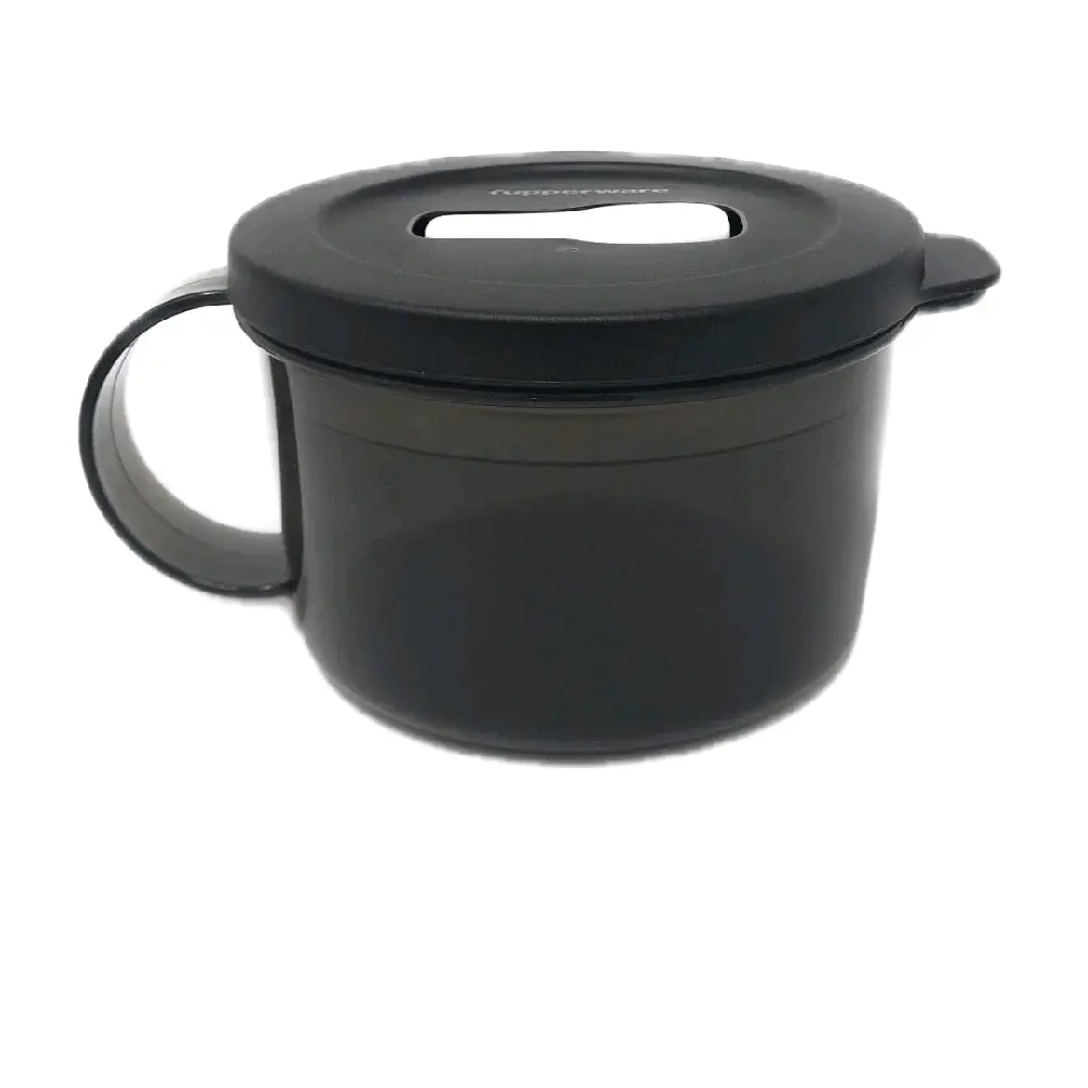 Tupperware Black Soup Mug - Compact & Easy to Handle - Perfect for Everyday Use - Ideal for Soup Servings - Drinkware Cup