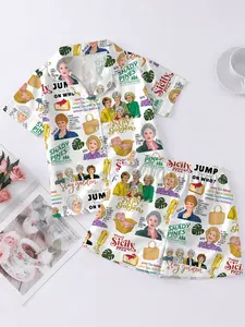 Golden Girls Pajama Set, Stay Golden Sleepwear, Shady Pines Pajamas, Funny TV Show PJs, Cozy Gift for Mom, Grandma Gift