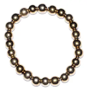 Gold Plated Hematite Bracelet — 8mm Grounding and Confidence