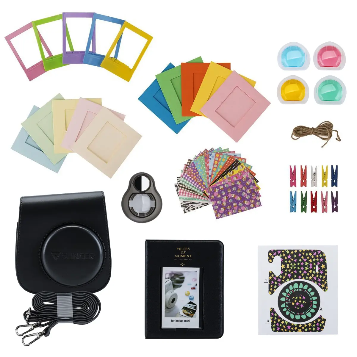 Slinger FujiFilm Instax Mini 11 Accessory Kit - Charcoal Gray (Camera Not Included)
