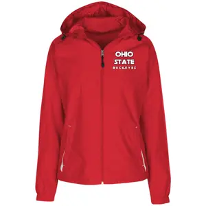 STAR Ohio State Ladies' Jersey-Lined Hooded Windbreaker