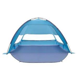 Beach Tent Sun Shelter for 6 Person, UPF 50+ Protection, Portable Sun Shade Canopy with Carrying Bag Sand Pockets, Lightweight and Easy Setup Beach Umbrella for Camping Fishing Outdoor Picnic