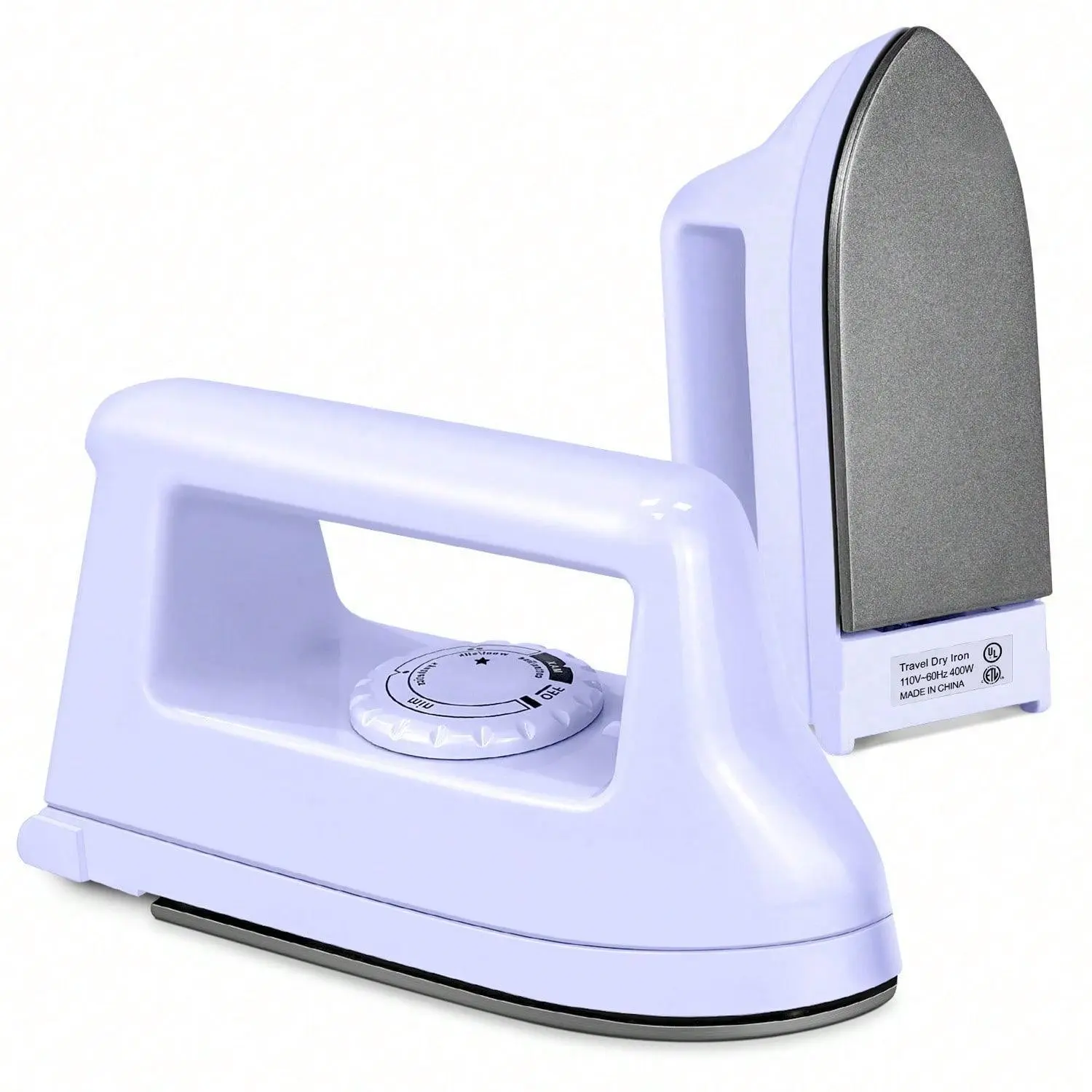 Mini Handheld Iron, Pink Compact and Corded Electric Iron for Clothes, Travel-Friendly for Crafting & Sewing, Portable