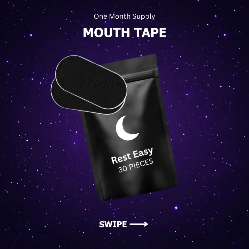Mouth Tape (30 Pack) For Better Sleep Black Soft Grade Fabric, Strong Hypoallergenic Adhesive, sports accessories, One Month 2Supply,