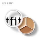 [TFIT OFFICIAL] Cover Up Pro Concealer 15g/0.52 oz, 3-Color Palette Color Corrector, Full Coverage, 21 Shades, 24HR Longwear, Sweat-Proof, Non-Cakey, Targets Dark Circles, Blemishes, Redness, Uneven Skin Tone, Spots,Korean Cosmetic Beauty Product Make Up,