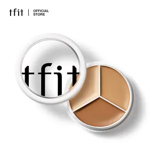 [TFIT OFFICIAL] Cover Up Pro Concealer 15g / 0.52 oz, Korean Makeup, 3-Color Palette, Color Corrector, Full Coverage, Dark Circles, Correcting, Blemishes, Redness, Sweat-Proof, 12HR Longwear, Non-Cakey, 21 Shades