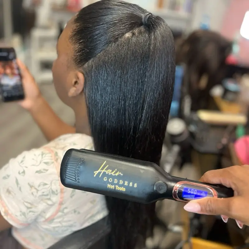 Hair Goddess Hot Tools - Professional Flat Iron for Styling Hair, Digital LED Light for Enhanced Visual Experience
