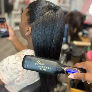 Hair Goddess Hot Tools - Professional Flat Iron for Styling Hair, Digital LED Light for Enhanced Visual Experience