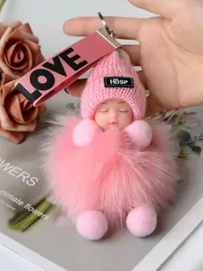 Cute Cartoon Plush Doll Design Keychain, Cute Soft Keychain, Fashionable Keychain for Women & Men, Trendy Versatile & Exquisite Keychain for Birthday Gift