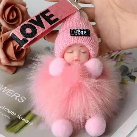 Cute Cartoon Plush Doll Design Keychain, Cute Soft Keychain, Fashionable Keychain for Women & Men, Trendy Versatile & Exquisite Keychain for Birthday Gift, Fuzzy Keychain, Cute Keychain Accessory, Stylish Keychain, Keychains Cute