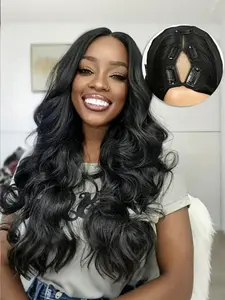 26in Body Wave V Part Clip In Wigs Glueless No Leave Out Synthetic Human Hair Wigs Easy Install No Glue No Sew In Beginner Friendly Natural Looking Hair Wig