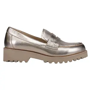VANELi Womens Zayna Metallic Loafers Flats Casual - Silver