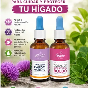 Shelo Nabel Milk Thistle & Boldo Herbal Drops | Dietary Supplement | 2 x 30 mL